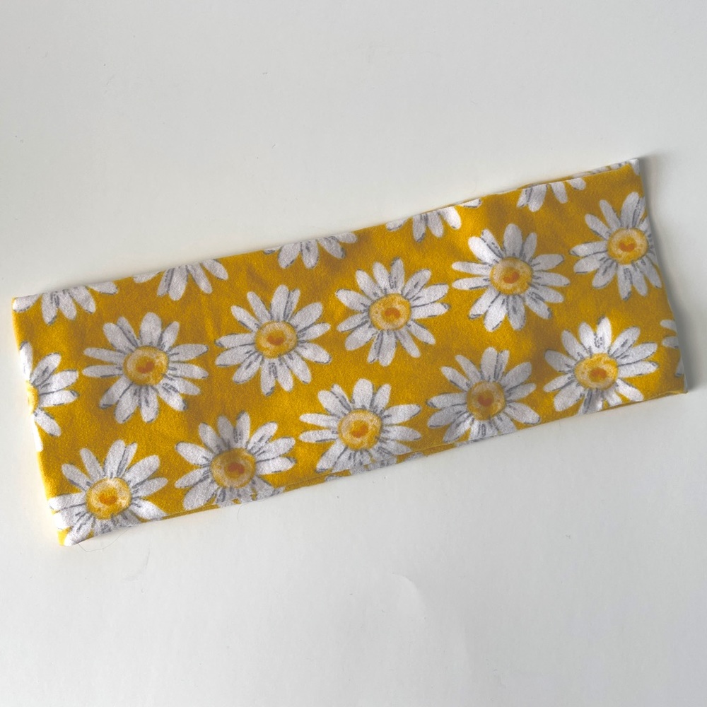 Yellow Daisy Flower Elastic Stretch Headband | Honest Prices & Photos